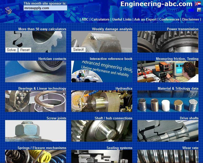 www.tribology-abc.com Ezen a honlapon egy online gépészeti tervező program található (40. ábra). Nem igényel telepítést és teljes körű használatára van lehetőség.