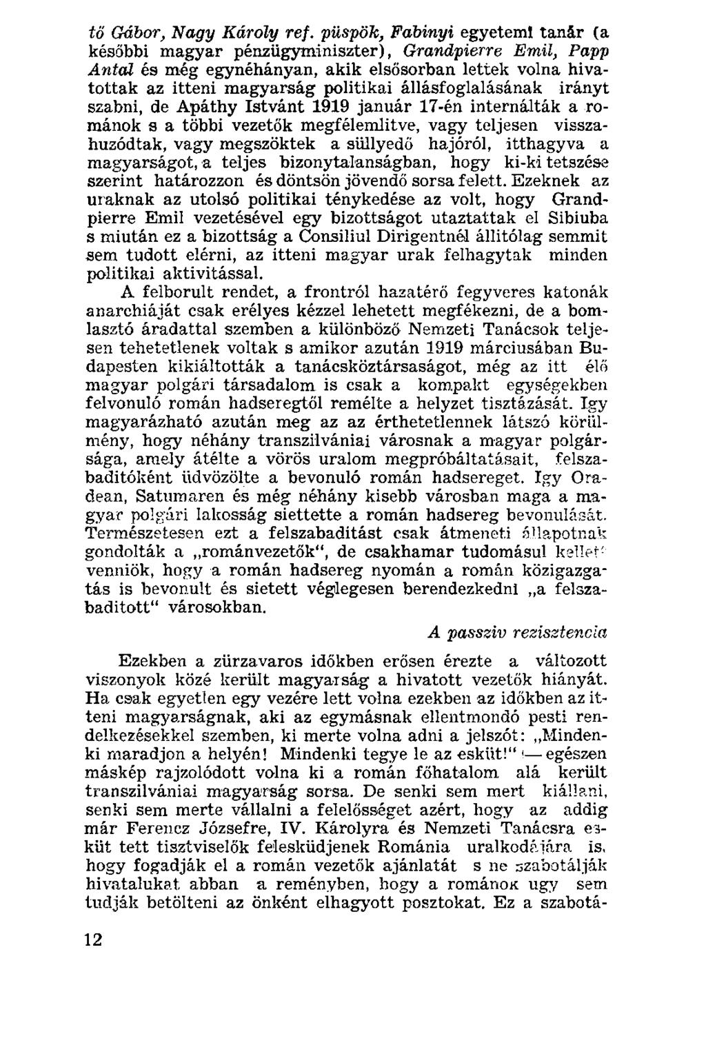 tő Gábor, Nagy Károly ref.