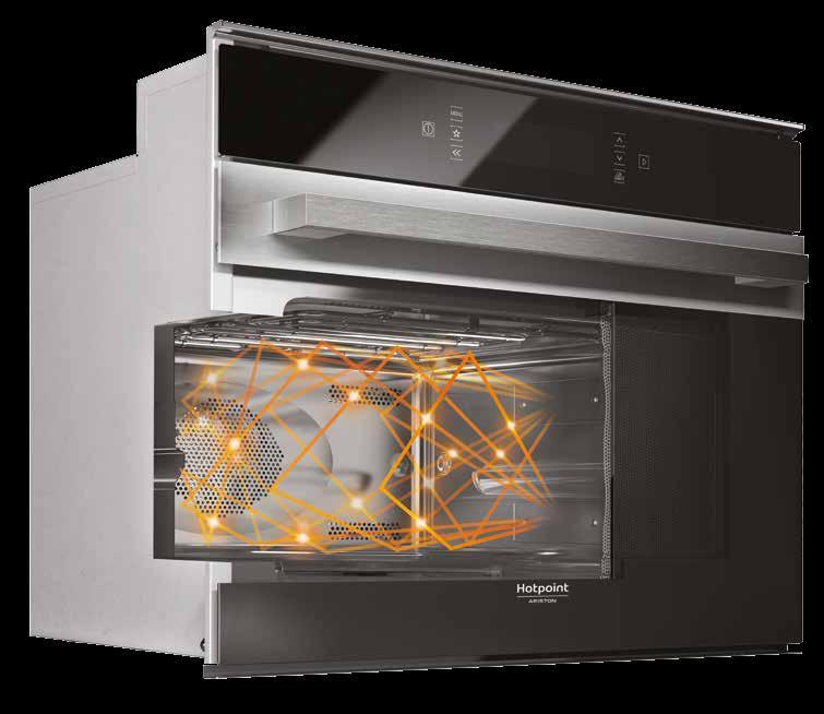 FORRADALMI ÚJÍTÁS A MIKROHULLÁMÚ SÜTÉSBEN MULTIWAVES TECHNOLÓGIA Innovatív technológia, amely a kiváló eredmény érdekében tökéletesíti a mikrohullámok sütőn belüli eloszlását.