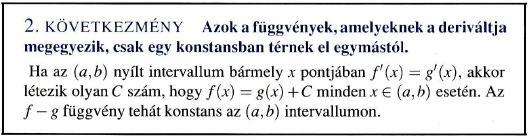 intervallumon csak a konstans