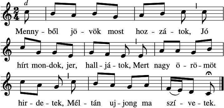 131 - Jöjj, népek Megváltója Gregorián himnuszból Luther M. 1483-1546 150 - Mennyből jövök most hozzátok Luther Márton 1483-1546 166 - A szép, boldogító Szicíliai dallam 1803 1.