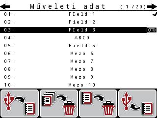 Kezelés QUANTRON-A 4 3. Nyomja meg az F1 funkciógombot az Indítás szimbólum alatt. Elkezdődik a felvétel. Az Műveleti adat menüben az aktuális műveleti adat felvétel szimbóluma látható.