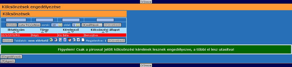 A Központi irattár blokkban láthatjuk a központi irattár adatait: Központi irattár, ahol legördülő listából választhatunk a központi irattárak közül.