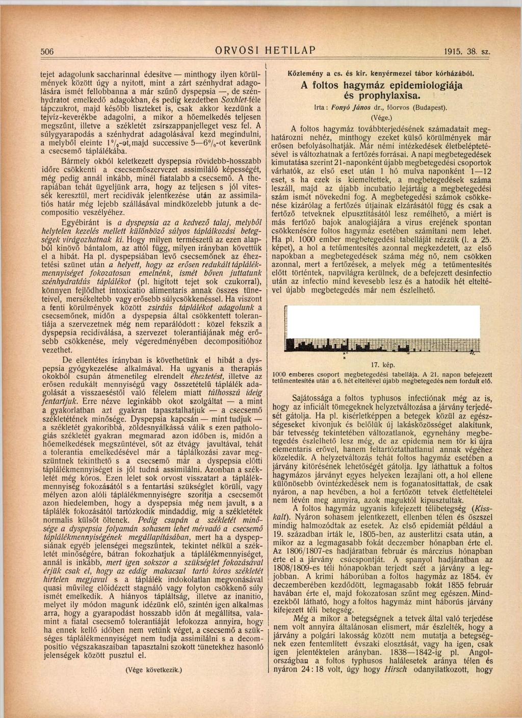 506 ORVOSI HETILAP 1915. 38. sz.