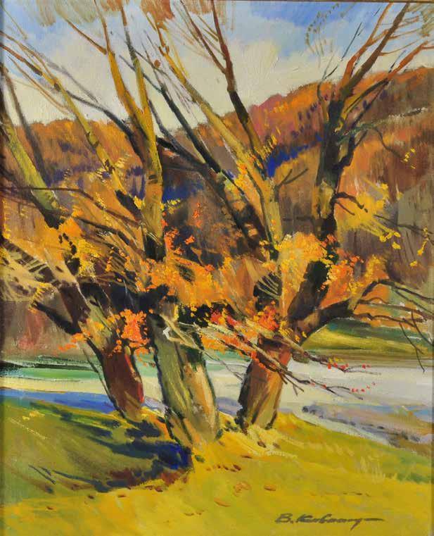 57. tétel ŐSZ DÉNES ( 1915-1980 ) Park részlet 60 x 50 cm