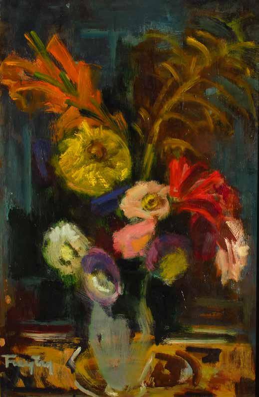 95. tétel FREYTAG ZOLTÁN ( 1901-1983 ) Virágcsendélet 58 x 38
