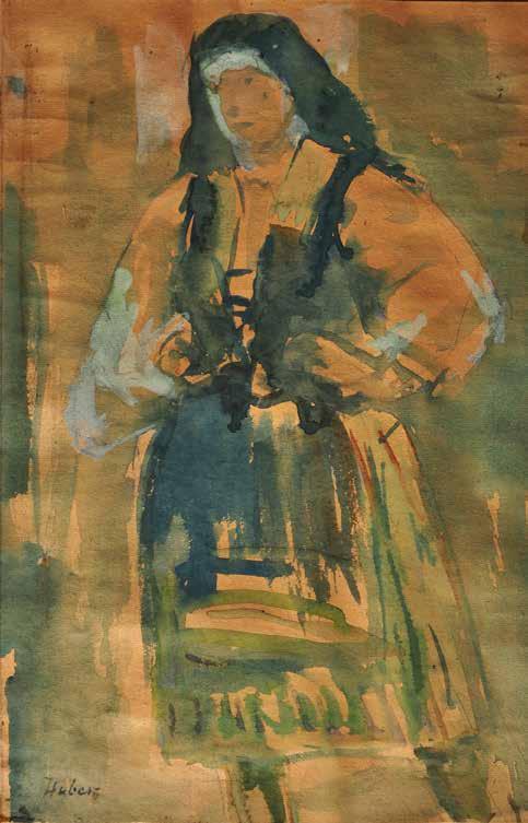 3. tétel UHRIG ZSIGMOND ( 1919-1993 ) Utcarészlet 31 x 46 cm Akvarell,