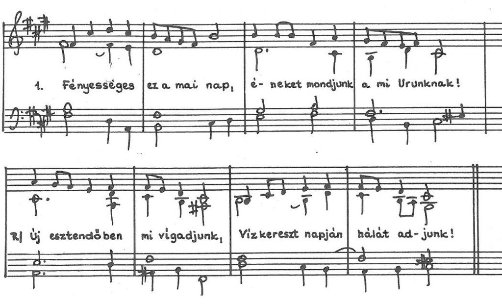 FÉNYESSÉGES EZ A AI NA (Kántorpéldány) FELAJÁNLÁSRA (Éneklő Egyház 60) 2 Csillag gyullad a komor egen, mennyei fénnyel messze keleten.