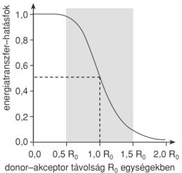 Távolságmérés FRET Segítségével (Molekuláris Mérőszalag) Förster Távolság Az a távolság melyen a FRET hatásfok felére csökken (transzferhatásfok 0.5).