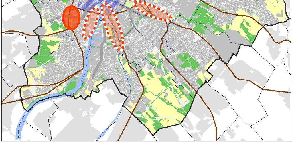 céltérségek Közösségi közlekedési infrastruktúra