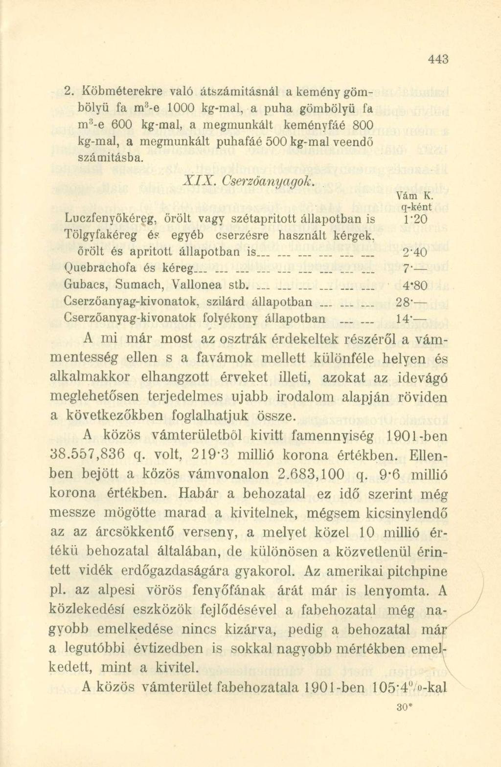 2. Köbméterekre való átszámításnál a kemény gömbölyű fa m 3 -e 1000 kg-mal, a puha gömbölyű fa m 3 -e 600 kg-mal, a megmunkált keményfáé 800 kg-mal, a megmunkált puhafáé 500 kg-mal veendő számításba.