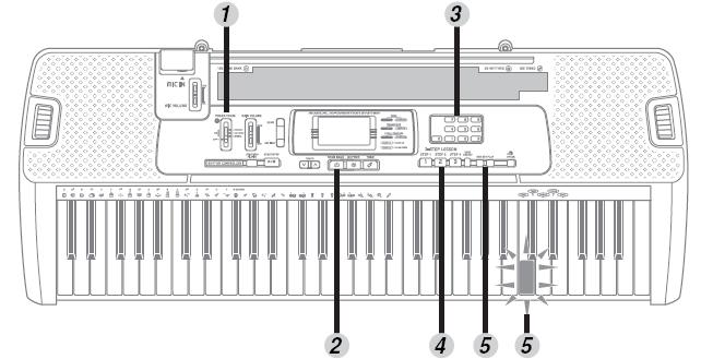 (RHYTHM) 12 Hangszín gomb (TONE) 13 Perkussion (ütőhangszerek) listája 14 Akkord alap megadás 15 Hangszóró Hátlap 16 A 100 Songbank darab listája (100 SONG BANK) 17 Kijelző 18 50 ritmus listája (50