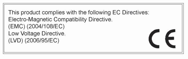 Az útmutató nagy méretű nyomtatott változatáért hívja marketingosztályunkat a (1) 450 2531 számon. A termék megfelel az alábbi EK irányelvnek: Elektromágneses összeférhetőségre vonatkozó irányelv.