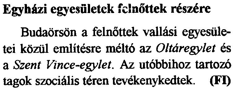 Az osszeirasokban Budaors is szerepelt. Ekkor az alabbi egymzi nemesek eltek itt: Fitz6, Gyber, Moray, Pragay.