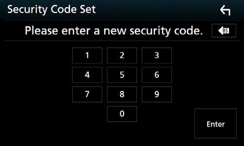 A biztonsági kód törléséhez: A Biztonsági képernyőn érintse meg a [Security Code Cancellation] elemet, majd ismételje meg az 5. lépést.