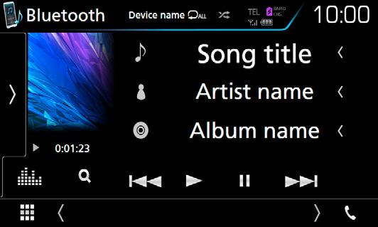 A Bluetooth forrásba való belépéshez érintse meg a [Bluetooth] ikont a forrás kiválasztására szolgáló képernyőn. (7.