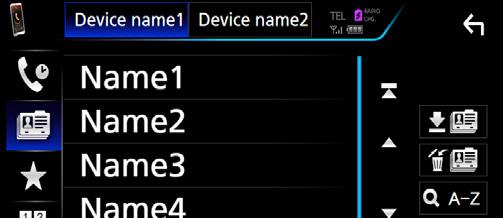 [Delete all] Az előre beállított összes telefonszám törléséhez érintse meg a [Delete all] lehetőséget, majd a megerősítést kérő képernyőn érintse meg az [OK] gombot.