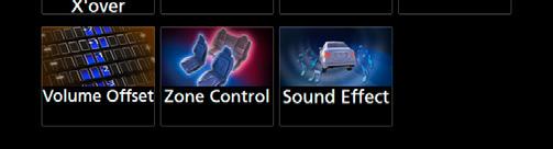 Audio vezérlése 3 Érintse meg a [Zone Control] gombot. hhmegjelenik a Zónavezérlés képernyő. 4 Érintse meg a [Zone Select] lehetőséget. 5 Érintse meg a [Dual Zone] gombot.