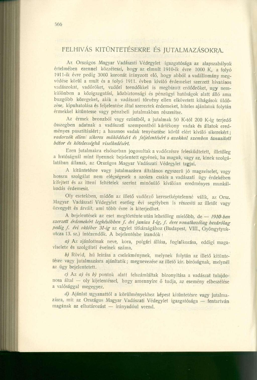 FELHÍVÁS KITÜNTETÉSEKRE ÉS JUTALMAZÁSOKRA.