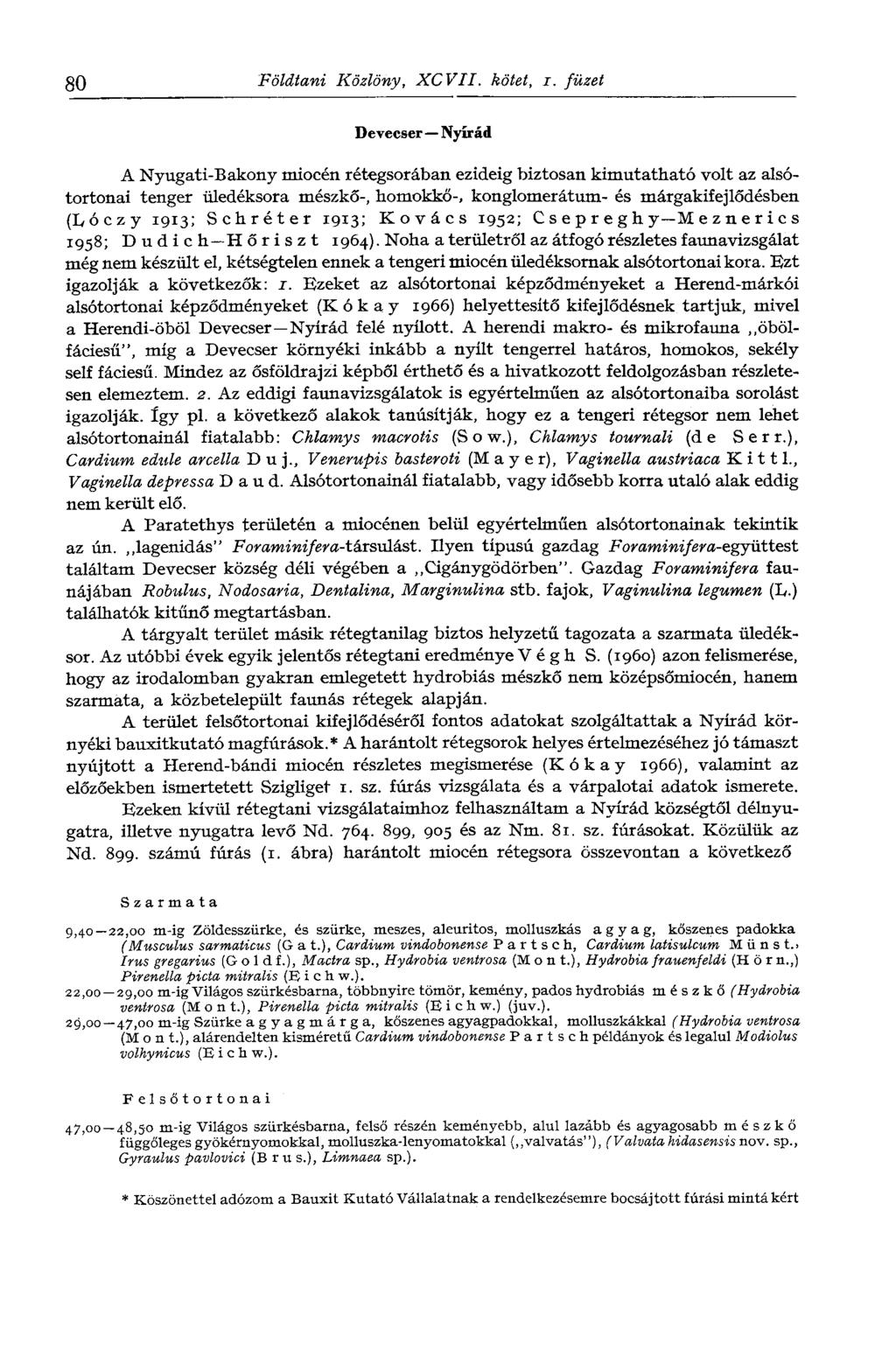 80 Földtani Közlöny, XCVII. kötet, i.