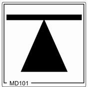 Általános biztonsági utasítások MD 100 Ez a piktogram jelzi a kötöző-eszközök rögzítési pontjait a gép felrakása esetén.