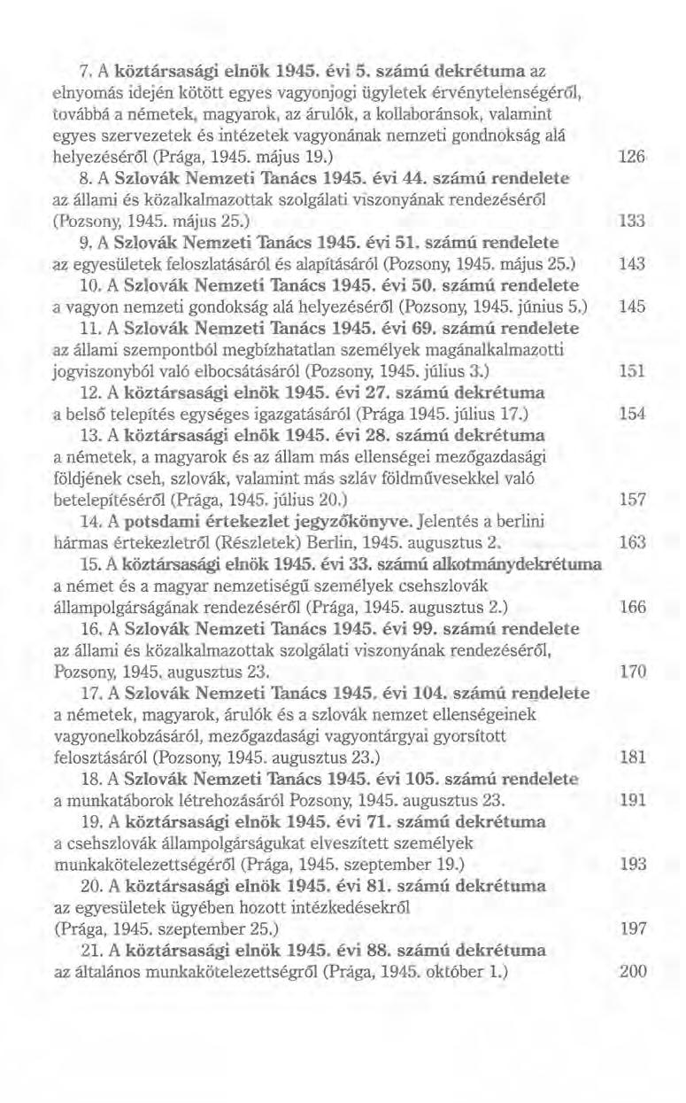 7. A köztársasági elnök 1945. évi 5.