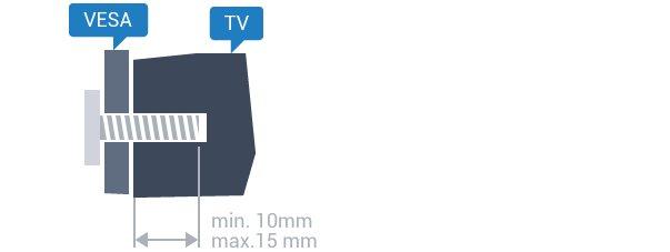 Üzembe helyezés Ügyeljen arra, hogy a TV-készülék VESA-kompatibilis konzolhoz való rögzítésére szolgáló fémcsavarok legalább 10 mm mélyen benne legyenek a TVkészüléken található menetes foglalatokban.