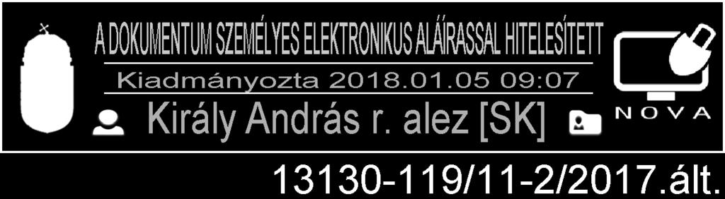 kapitányságveze tő Bűnügyi Osztályvezető osztályvezető Hivatal Hivatalvezető elektro -nikus bélyegz ő elektronikus aláírás elektronikus bélyegző tanúsítvány száma elektronikus