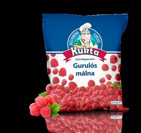 gyümölcskeverék: piros ribizli, fekete ribizli, málna, fekete szeder 2,5 kg 5x2,5 kg Akció Magozott meggy 2,5 kg Akció Málna 2,5 kg Szamóca 2,5 kg KUKTA ZÖLDSÉGEK (fagyasztott) Bébirépa 2,5 kg