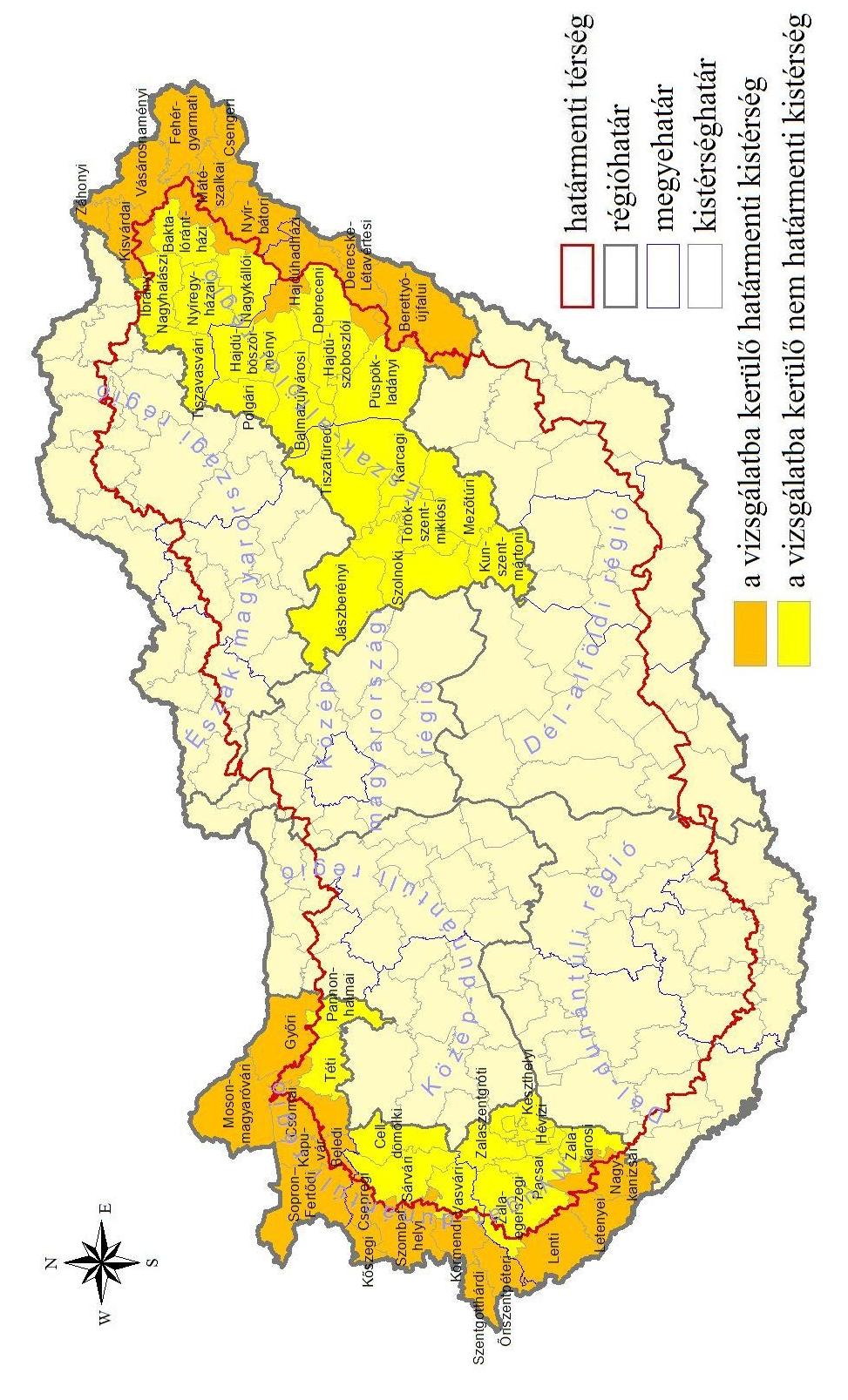 II. számú melléklet Az Észak-alföldi és a Nyugat-dunántúli régió