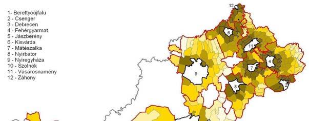 XXV. számú melléklet A városok kategóriái vonzásközponti