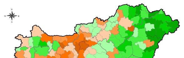 kistérség), kedvező fekvésüknek (pl. Téti kistérség) betudhatóan jelentős elingázó munkaerővel is bíró kistérségek (pl.