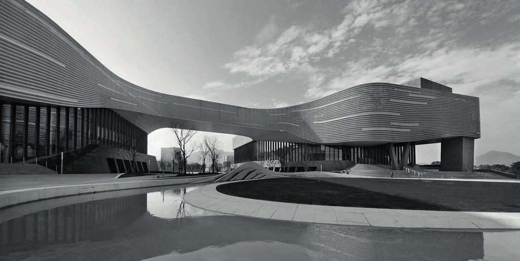 A világ legnagyobb zenei campusának részlete: a Zhejiang Conservatory of Music Hangcsouban.