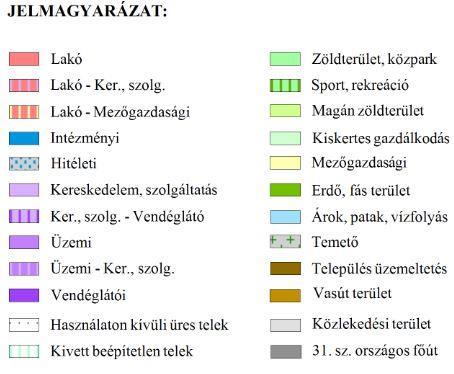 30 50 6,5 1.4. Területfelhasználás és épületállomány vizsgálata Tervezéssel érintett terület Az érintett terület Mende központján át haladó ő út mentén húzódva, attól délre fekszik.