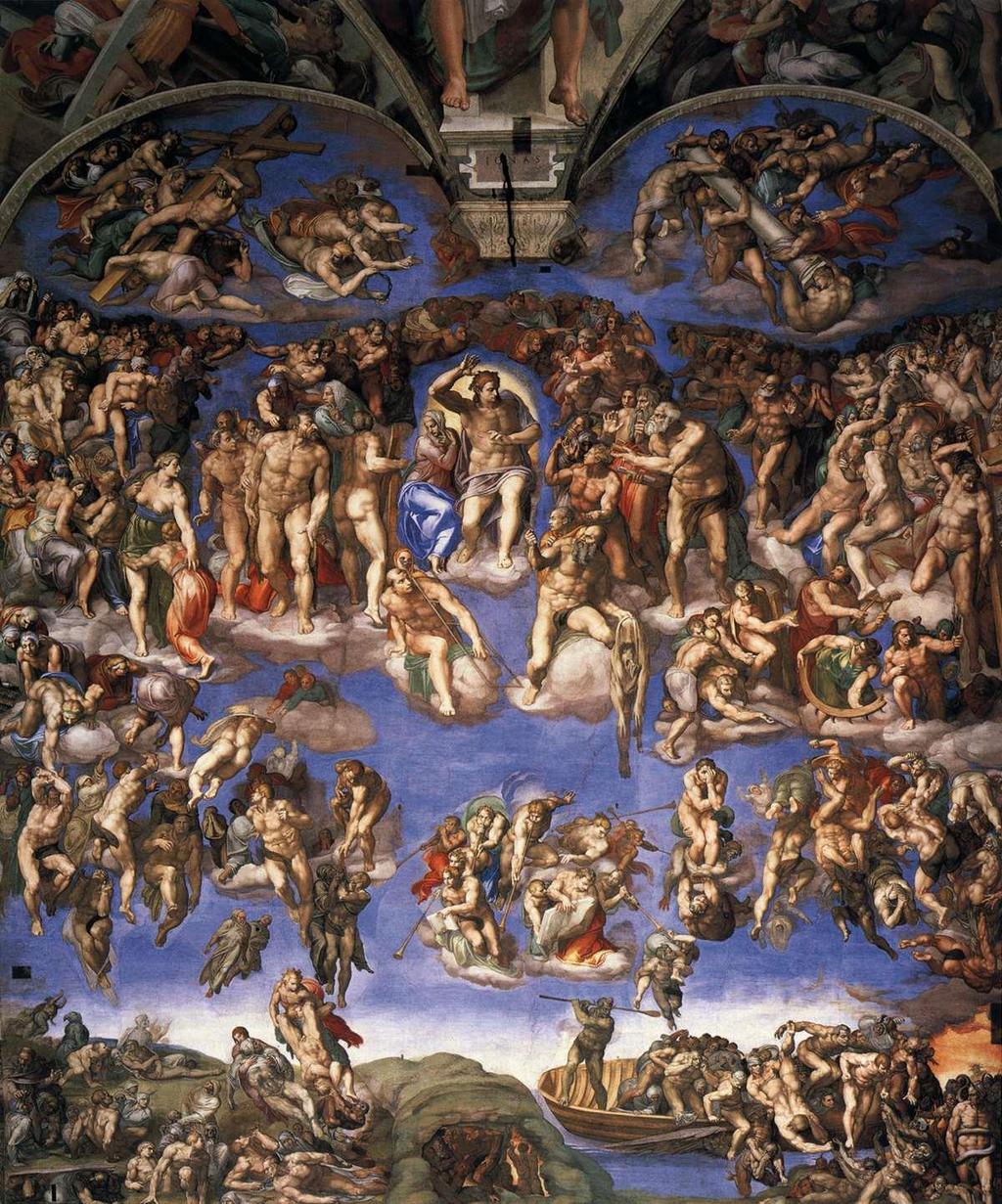 Michelangelo: Utolsó Ítélet 1536-41, Vatikán, Sixtus-kápolna Freskó, a S.