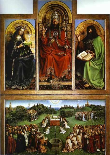 Középen: Atya, Mária, Keresztelő Szt János A