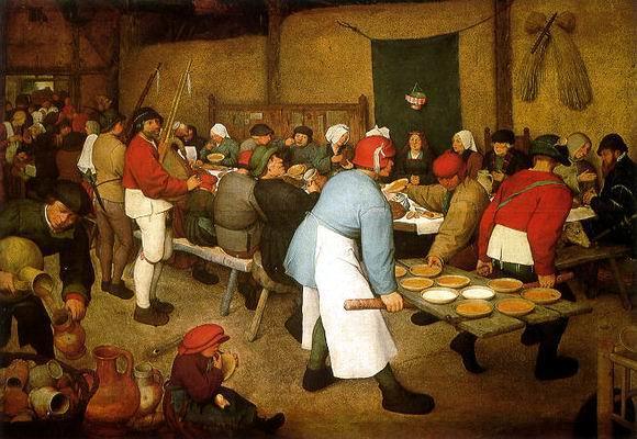 Id. Pieter Bruegel: Parasztlakodalom 1559 Bécs, Kunsthistorisches Museum, Olaj, fa