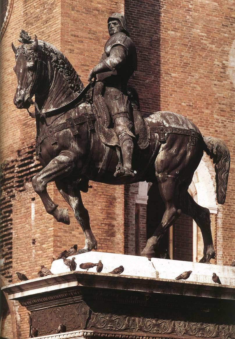 Verrocchio: Colleoni Velence, 1483 bronz, 4 m Peckes, határozott tartás Kitűnő anatómiai és mozgás
