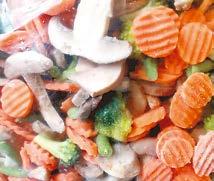 korong, citromsárga répakorong, cukkini korong, brokkoli, vágott