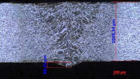 A kötések kiértékelése metallográfiai vizsgálatok alapján A