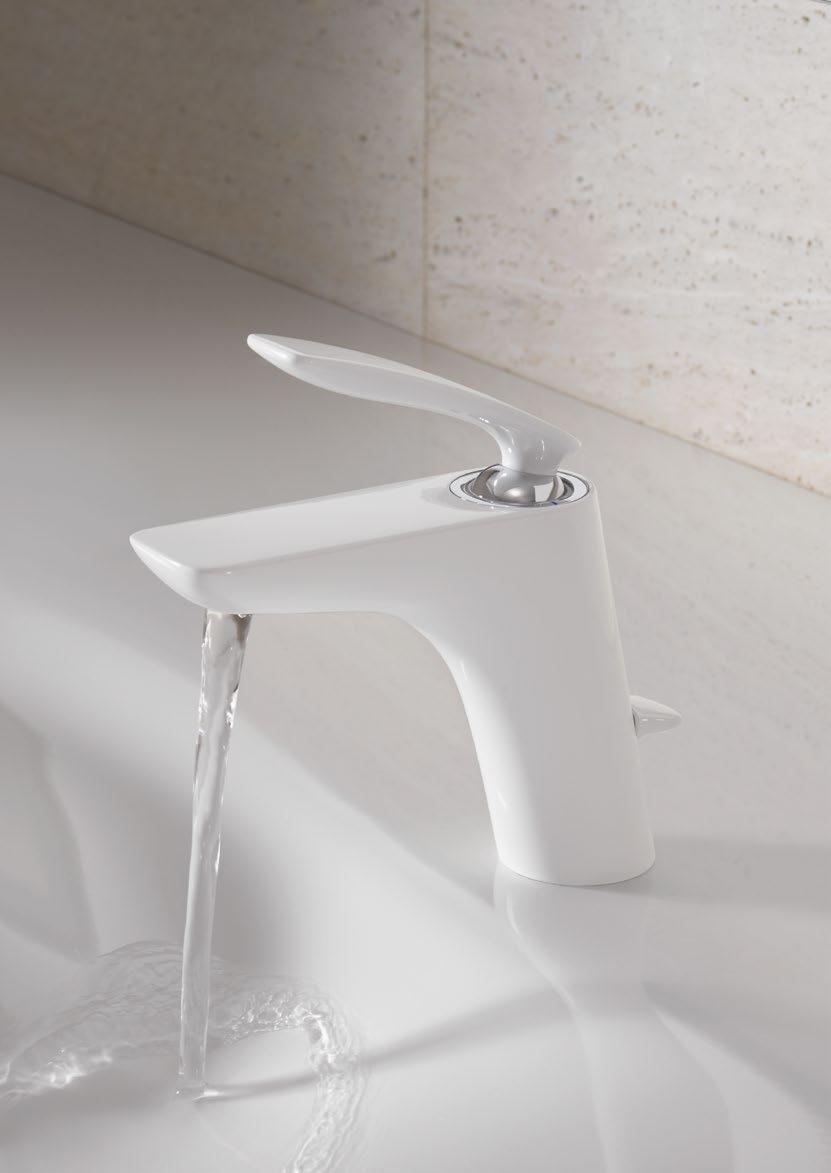 KLUDI BALANCE WHITE 520239175 egykaros kádtöltő- és NA 15 524479175 Harmónia és extravagancia a fürdőszoba designjában A KLUDI BALANCE WHITE szokatlan