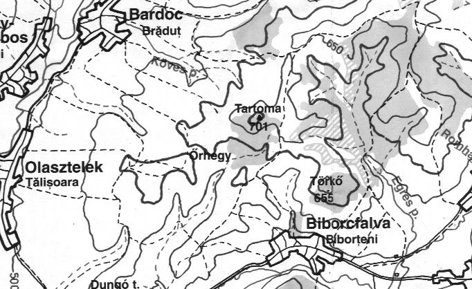 130 Figura 5 Localizarea aºezãrii (dupã harta