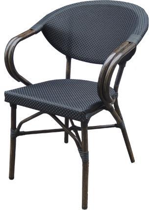 DL VENUS MACAO &BLACK kültéri karfás szék egymásba rakható verzió.