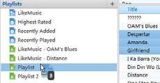 2 Nevezze el tetszés szerint az új lejátszási listát. 3 A lejátszási listába a fájlokat áthúzással helyezze át. lenyomva a Ctrl gombot, miközben a választott fájlokra kattint.