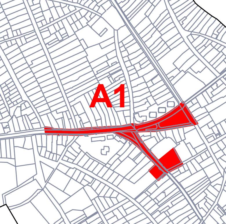 31 forgalommal szemben, csökkenteni kell a gépjármű-közlekedés elválasztó hatását, és meg kell újítani a teret határoló értékes épületállományt. 3.4-2. ábra: 1.