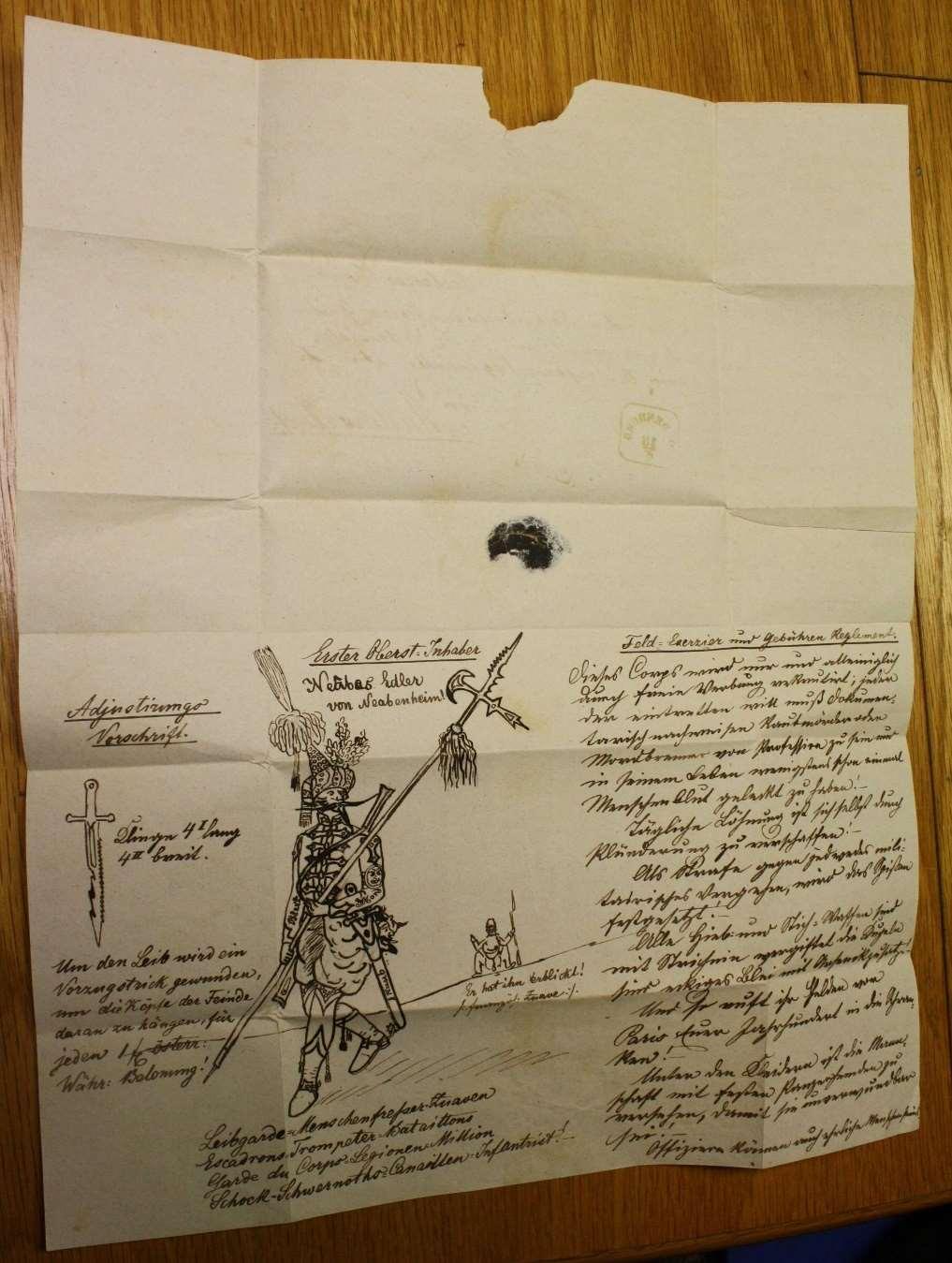 4. József Károly Lajos, főherceg Habsburg (Pozsony, 1833 Fiume, 1905) autográf, rajzos levele Franz von Meran gróf részére, kelt: