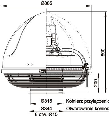 SPARK-S-315/Ex SPARK-S-315/3000/Ex típusú tetőventilátor