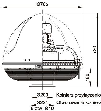 SPARK-S-200/Ex SPARK-S-200/3000/Ex típusú tetőventilátor