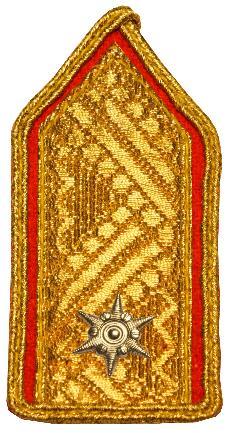 Országos tisztségviselők Arany szegélyezésű paroli, teljes arany paszomány mezővel, 1 ezüst csillaggal szerelve A jelzés viselésére jogosultak a Magyar Tűzoltó Szövetség