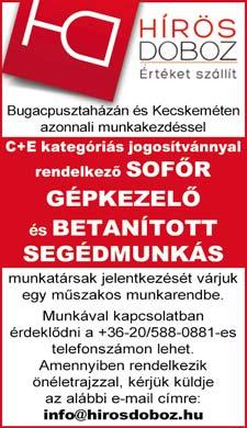 Önéletrajzokat a delektro@freemail.hu e-mail címre várjuk D és D Elektro Bt.